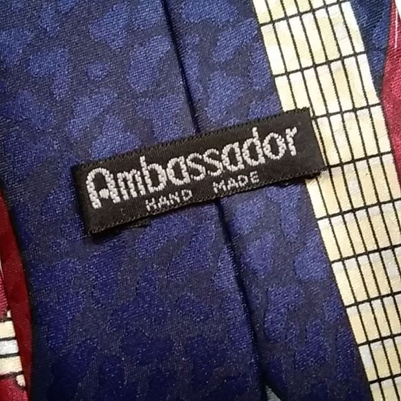 Vintage Ambassador Handmade Men Tie - Picture 7 of 10